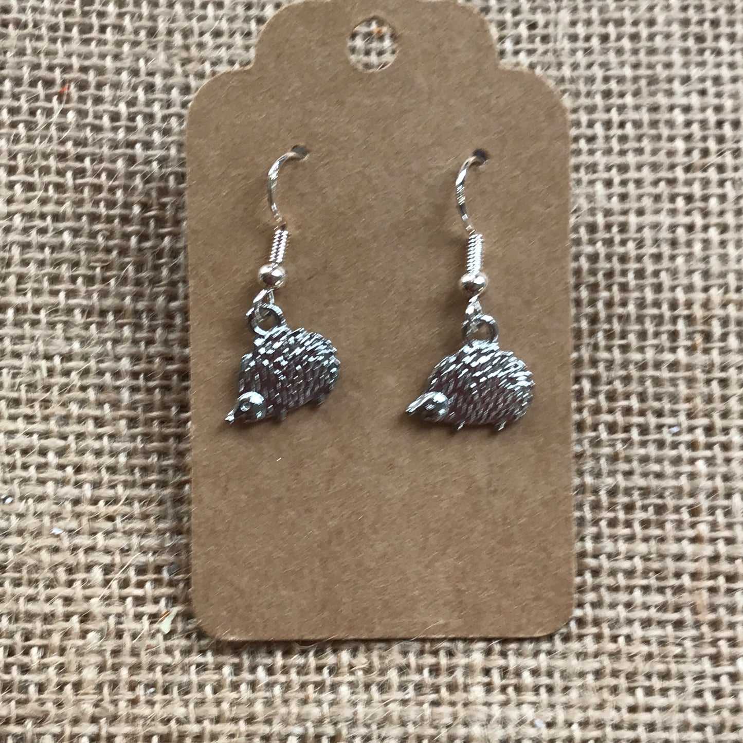 Silver Hedgehog Earrings