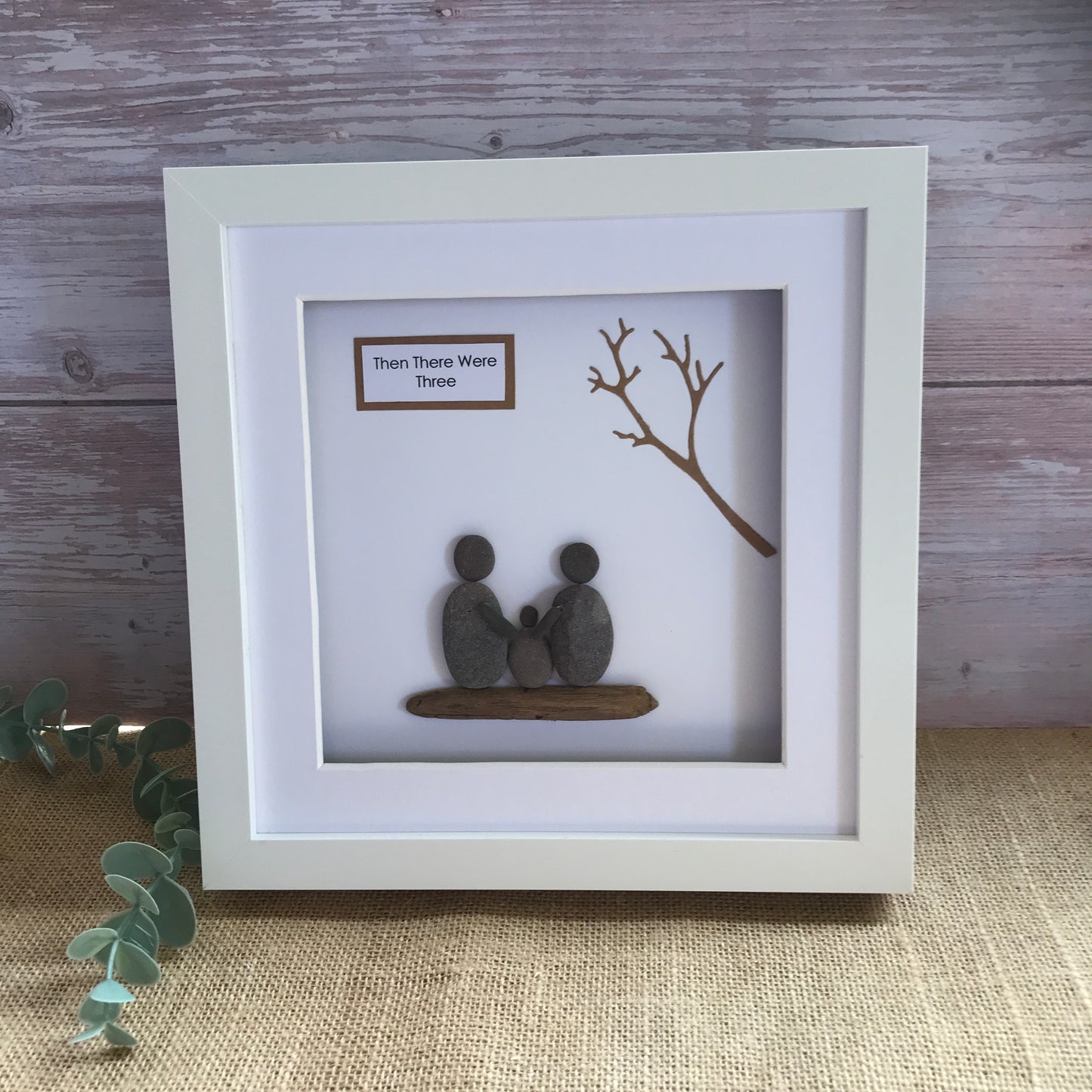 New Family Pebble Art Picture