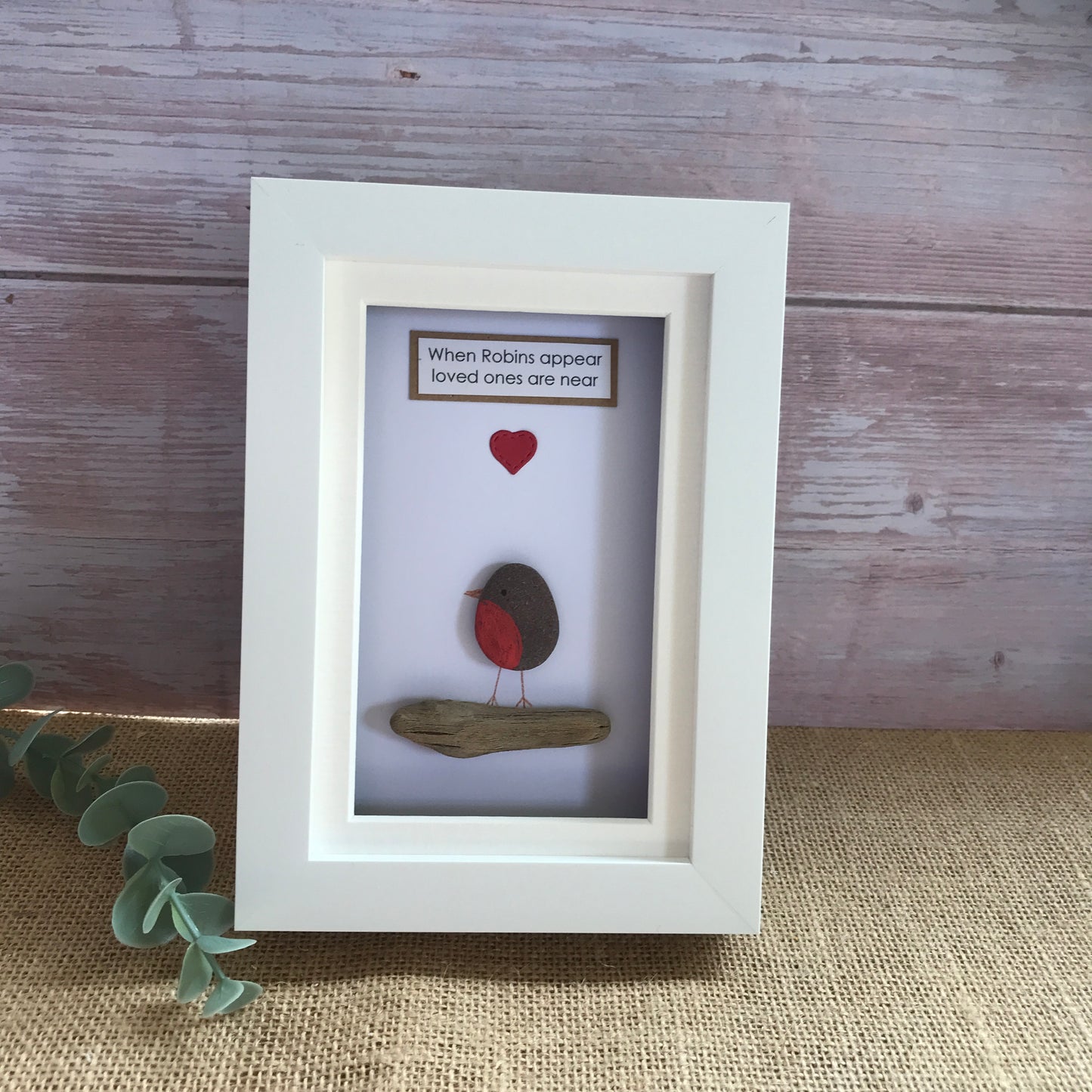 Robin Pebble Art Picture