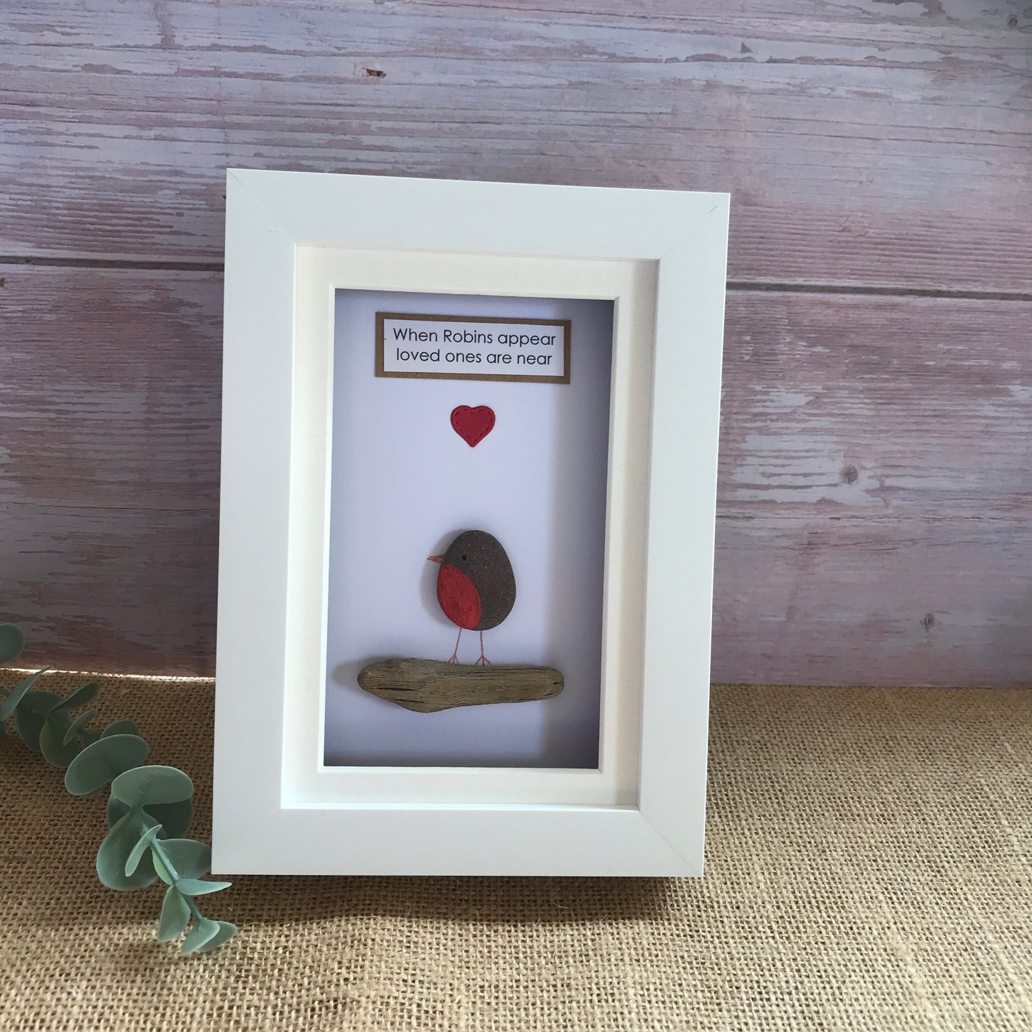 Robin Pebble Art Picture
