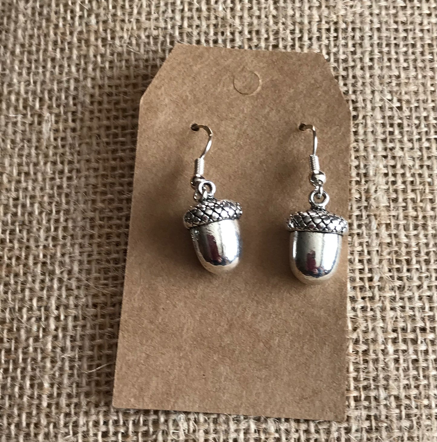 Silver Acorn Earrings