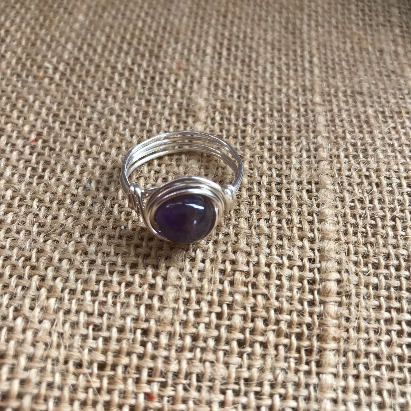 Amethyst Wire Wrapped Ring
