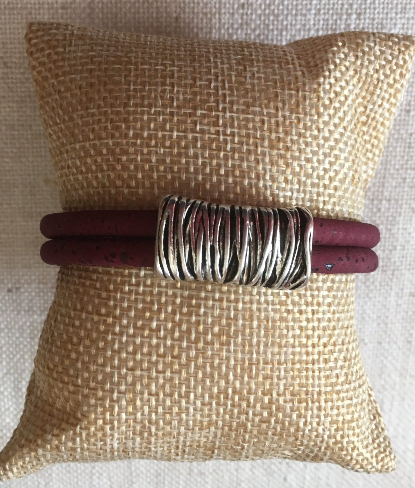 Handmade Cork Bracelet Vegan with Magnetic Clasp