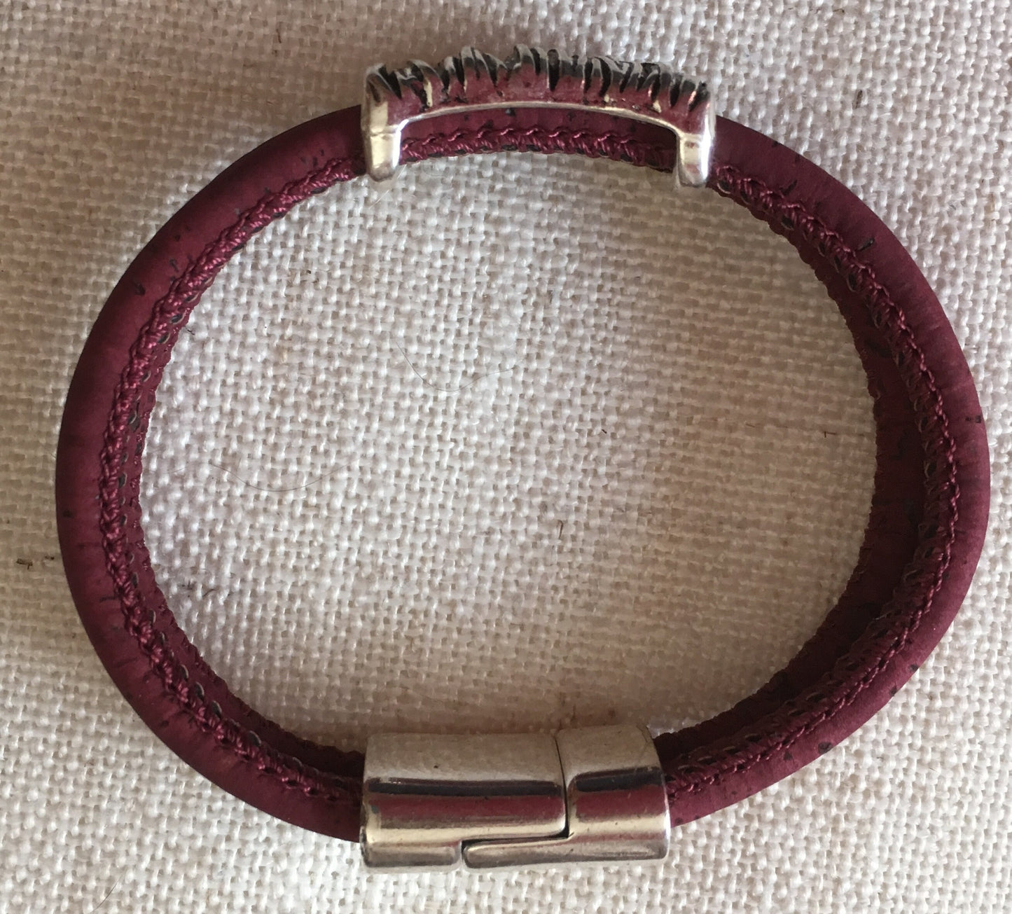 Handmade Cork Bracelet Vegan with Magnetic Clasp