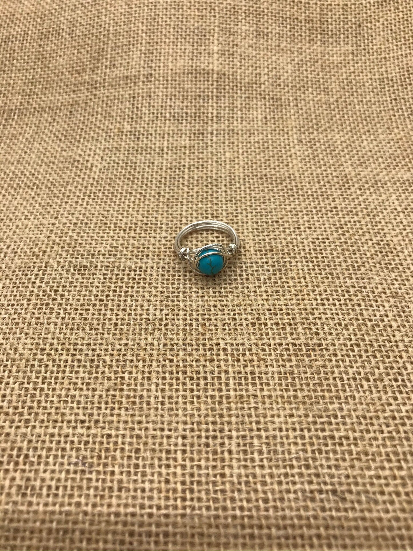 Turquoise Wire Wrapped Ring