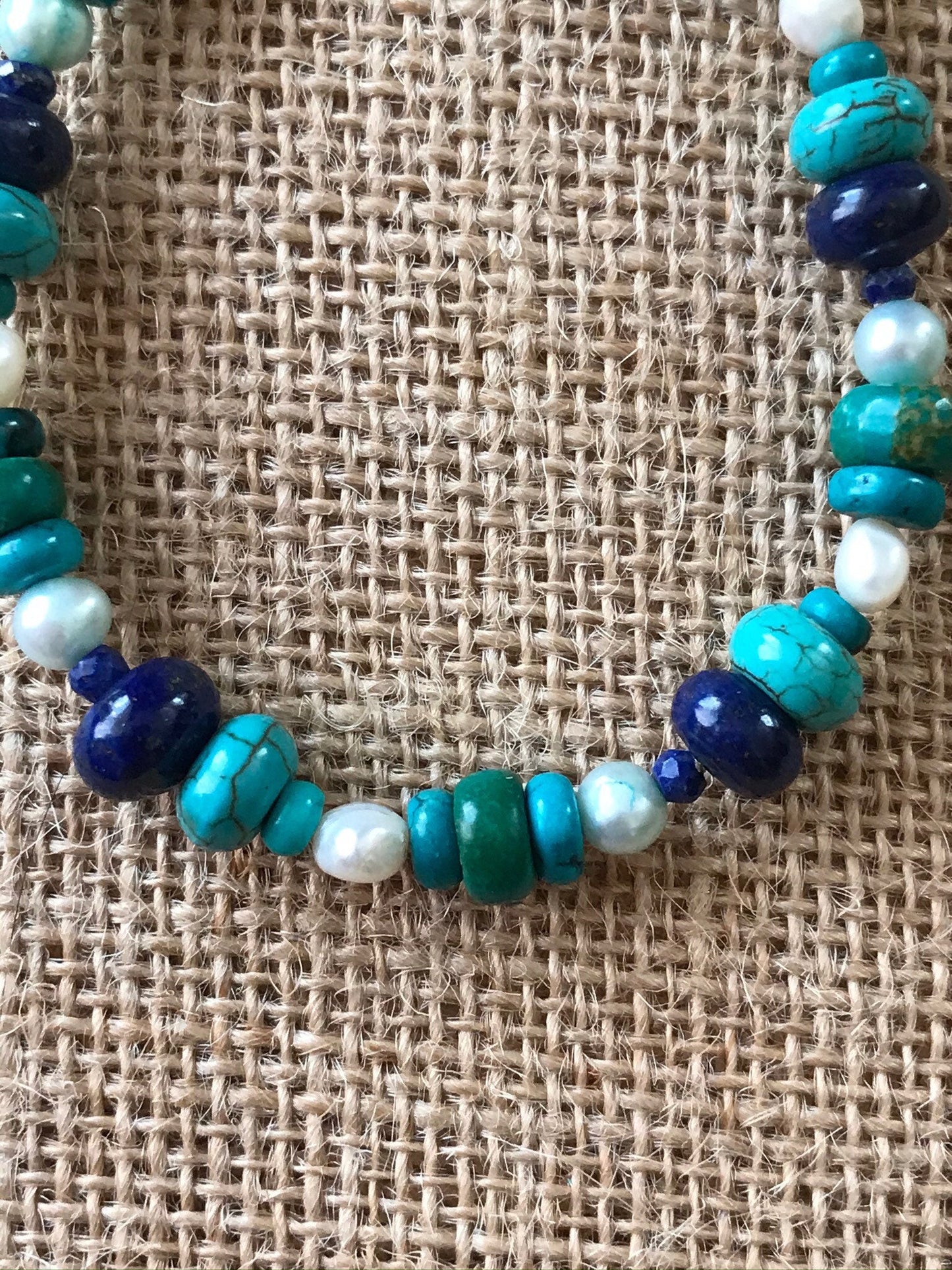 Handmade Turquoise Lapis Lazuli Bracelet