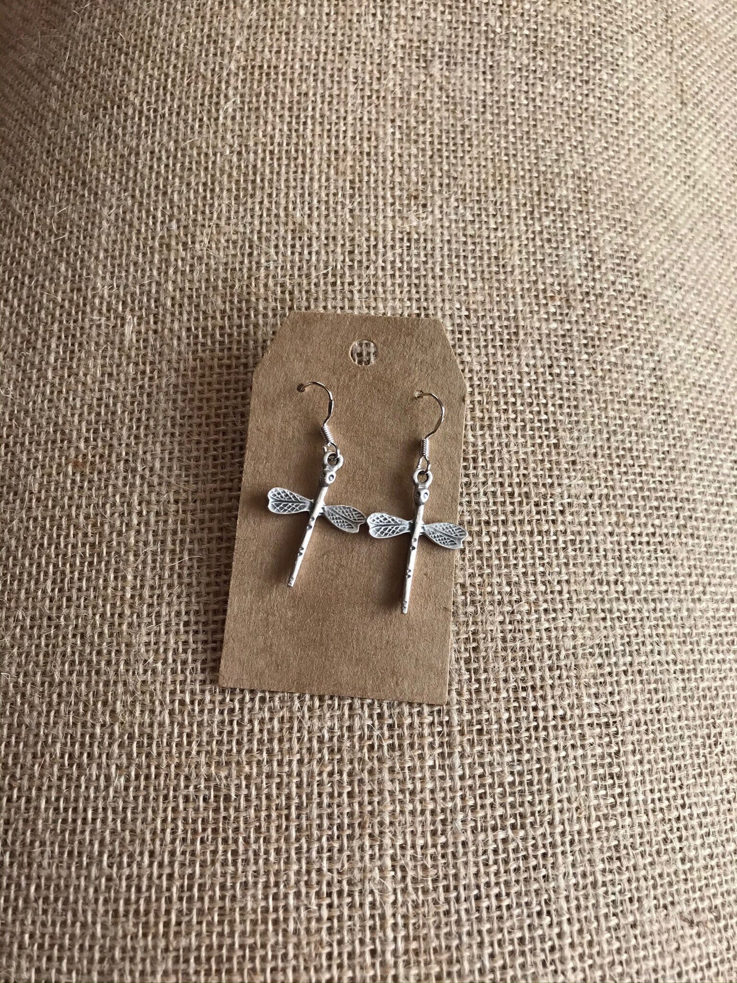 Silver Dragonfly Earrings