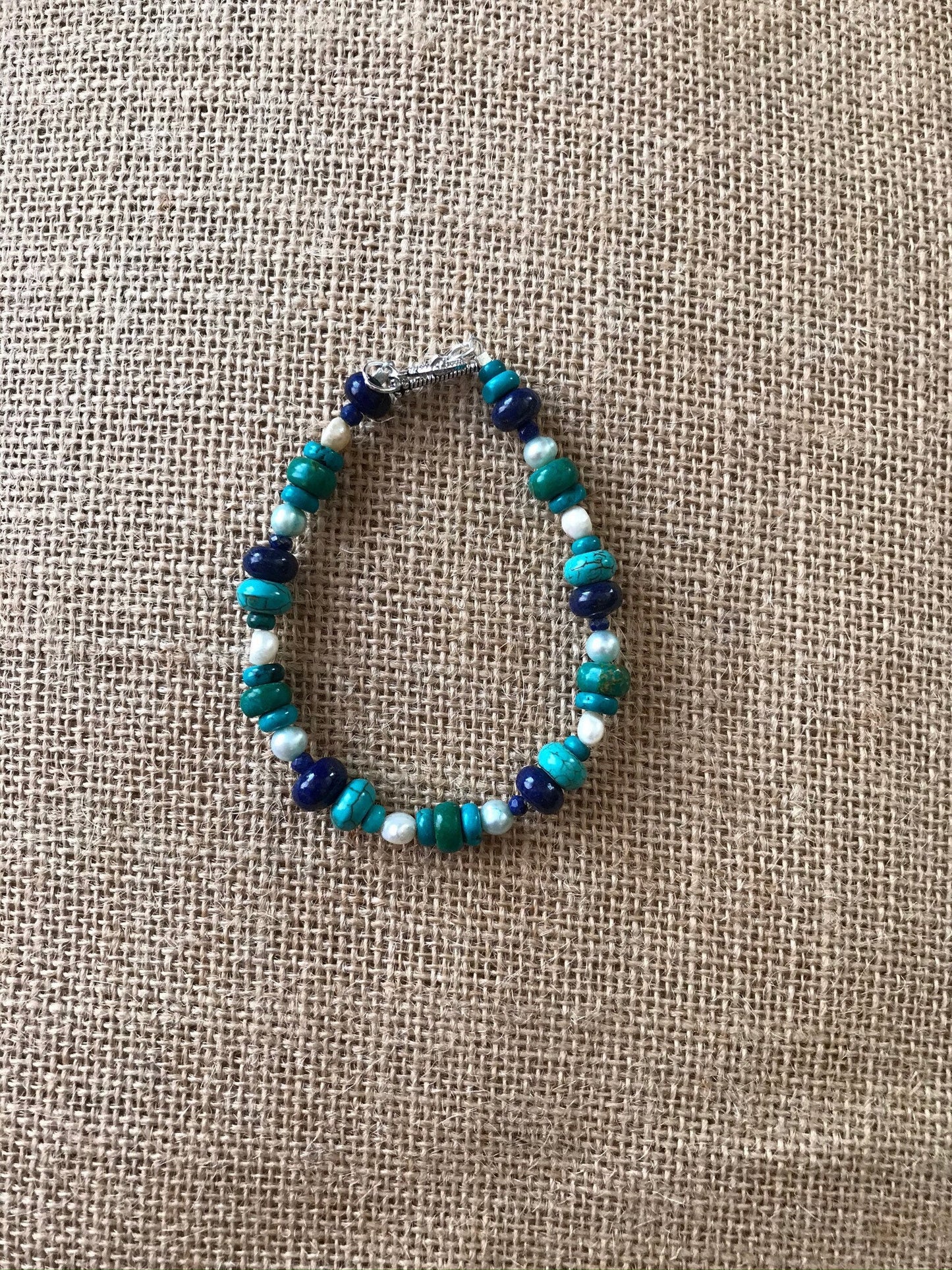 Handmade Turquoise Lapis Lazuli Bracelet