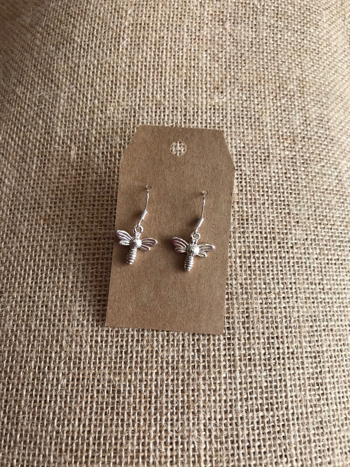 Bee Silver Earrings