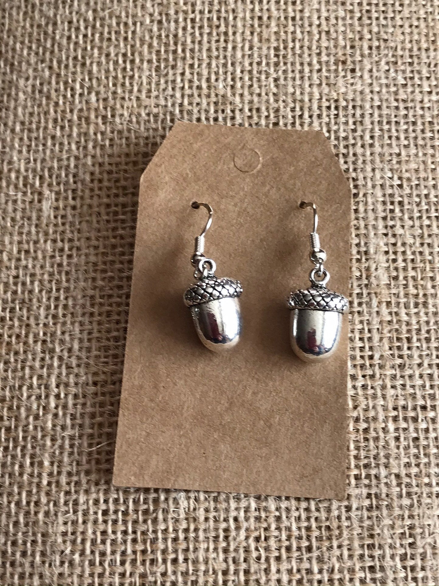 Silver Acorn Earrings