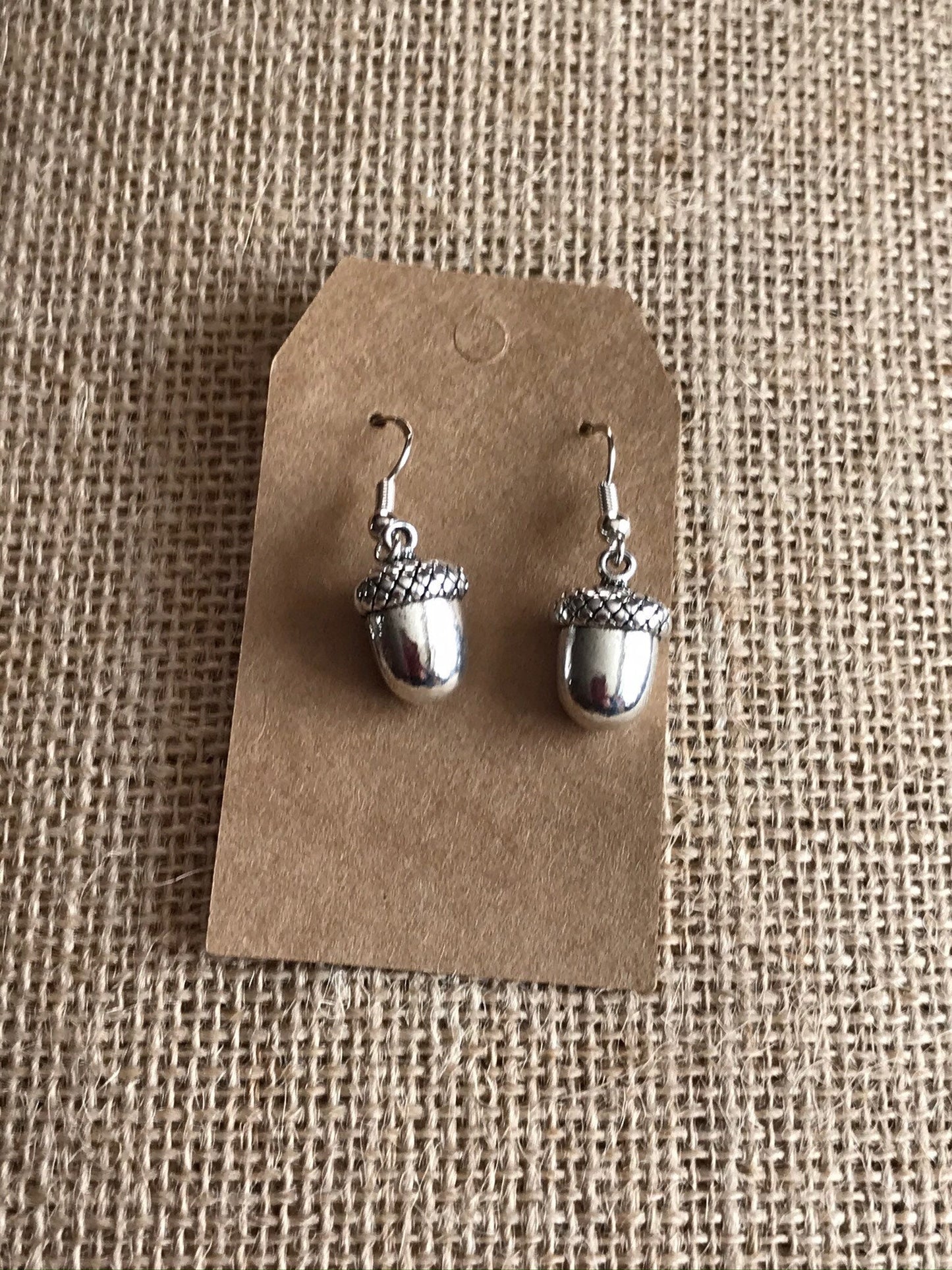 Silver Acorn Earrings