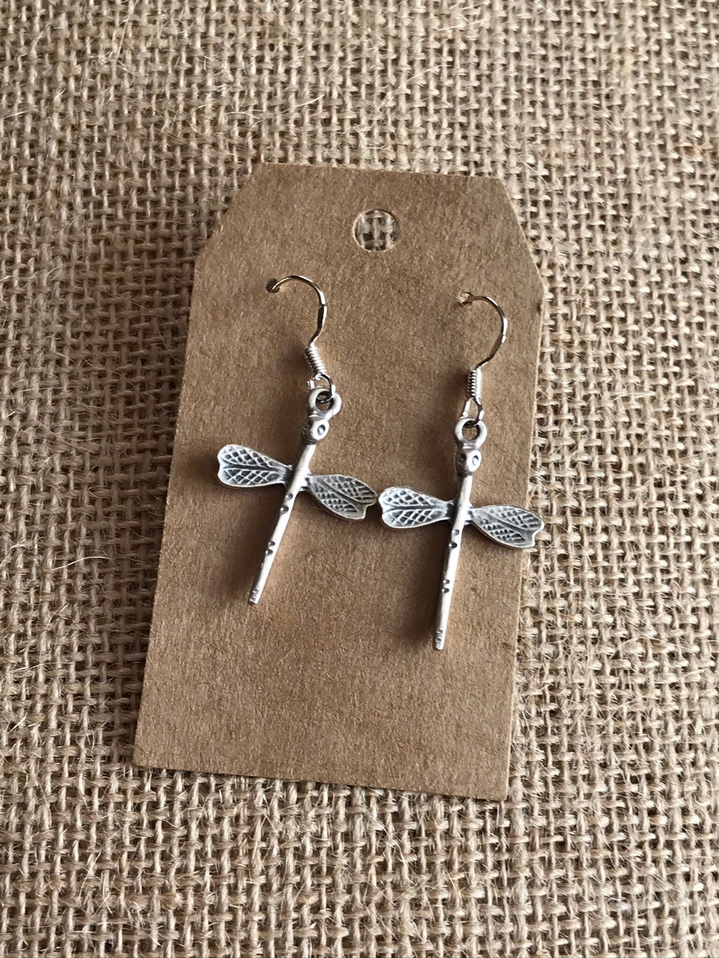 Silver Dragonfly Earrings