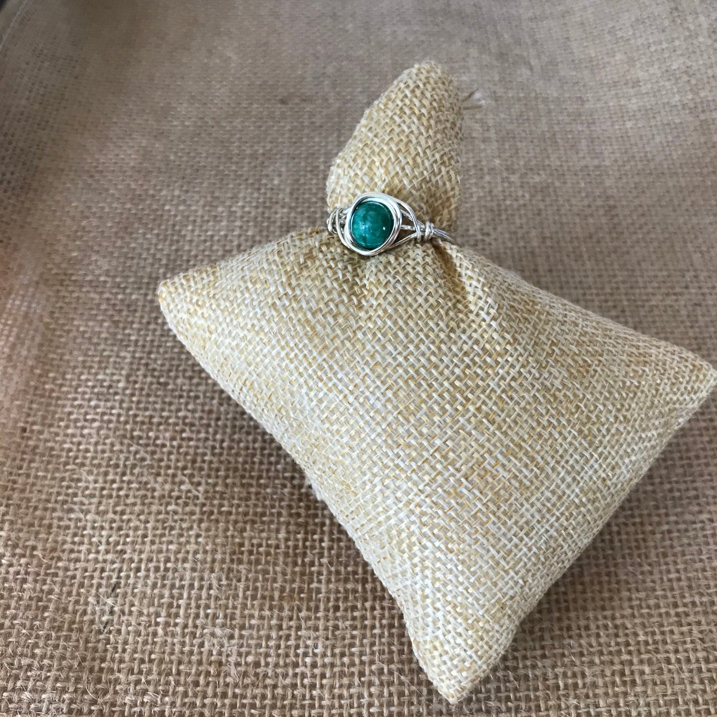 Wire Wrapped Ring - Silver Wire Wrap Ring - Sterling Silver Custom Ring - Custom Ring - Jasper Ring