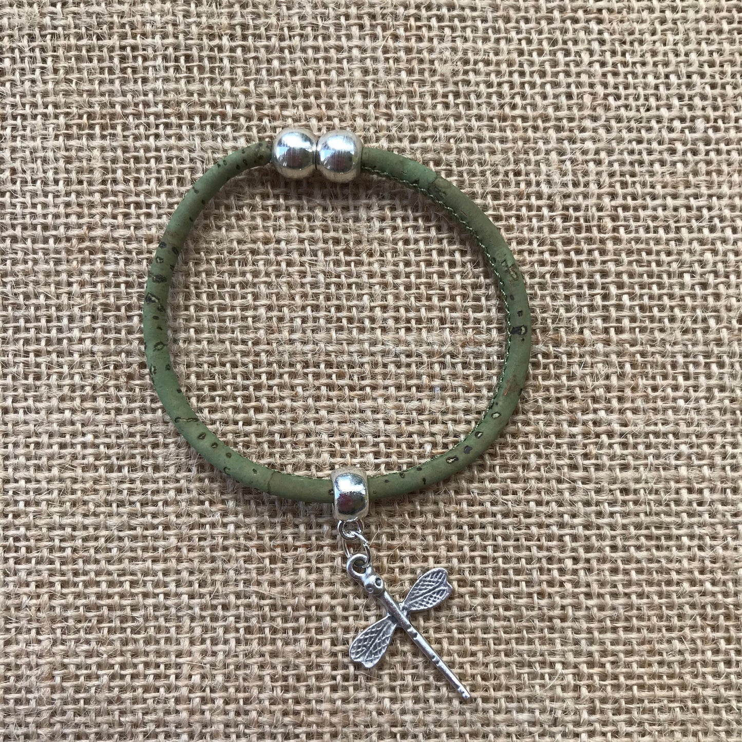 Handmade Cork Charm Bracelet Vegan