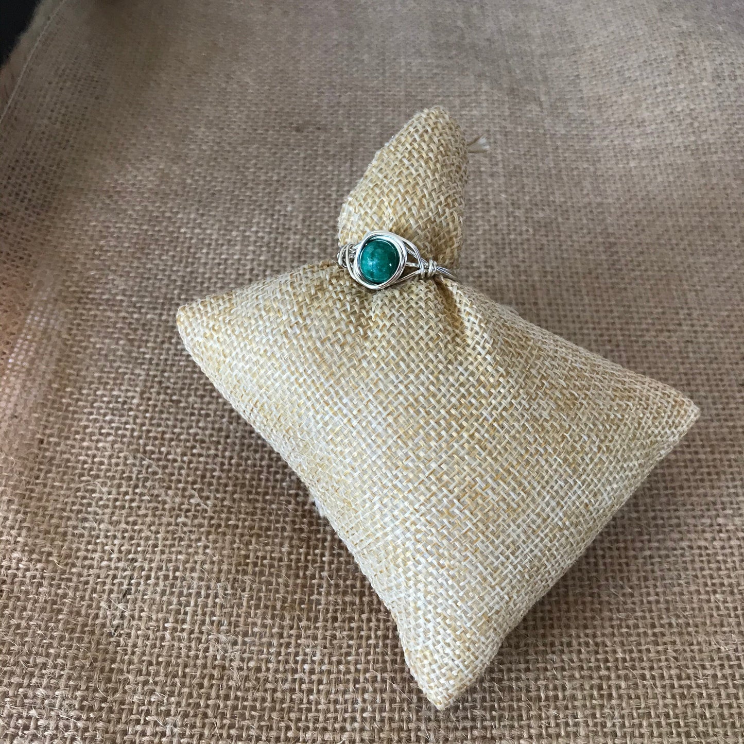 Wire Wrapped Ring - Silver Wire Wrap Ring - Sterling Silver Custom Ring - Custom Ring - Jasper Ring