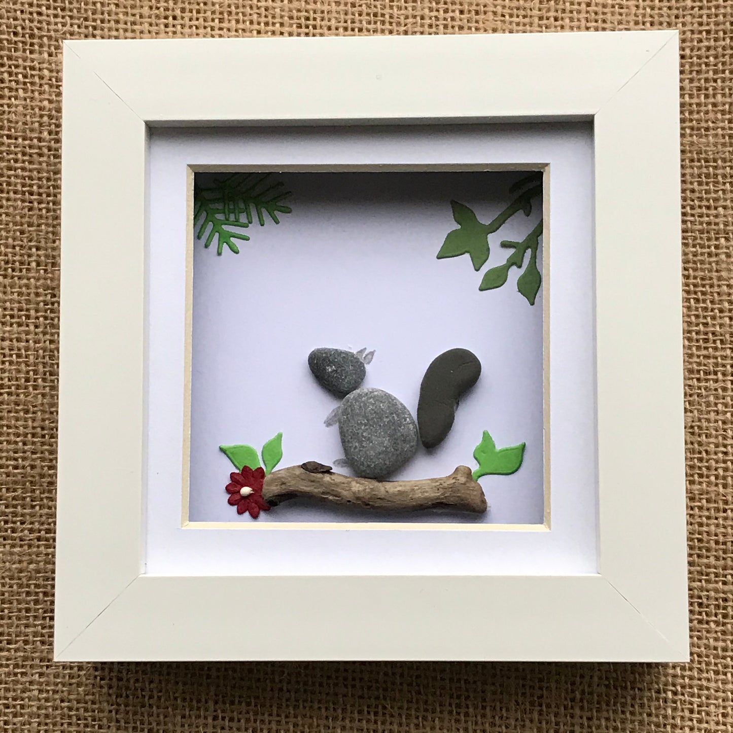 Squirrel Pebble Art Picture