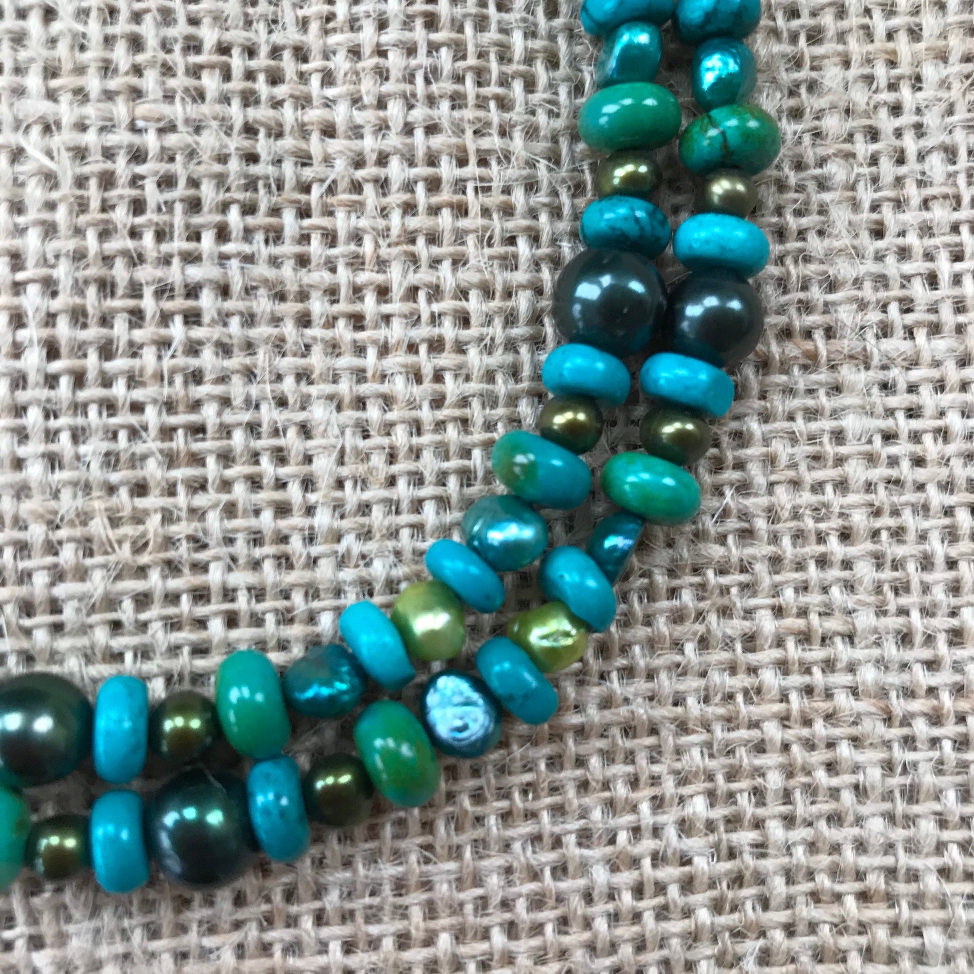 Turquoise and Freshwater Pearl Necklace