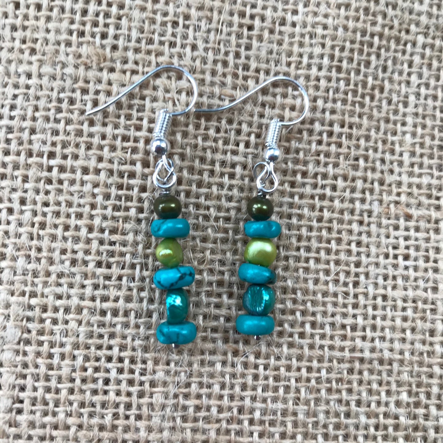 Turquoise Earrings - Women's Turquoise Earrings - Sterling Silver Earrings - Silver Custom Earrings - Gift - Present