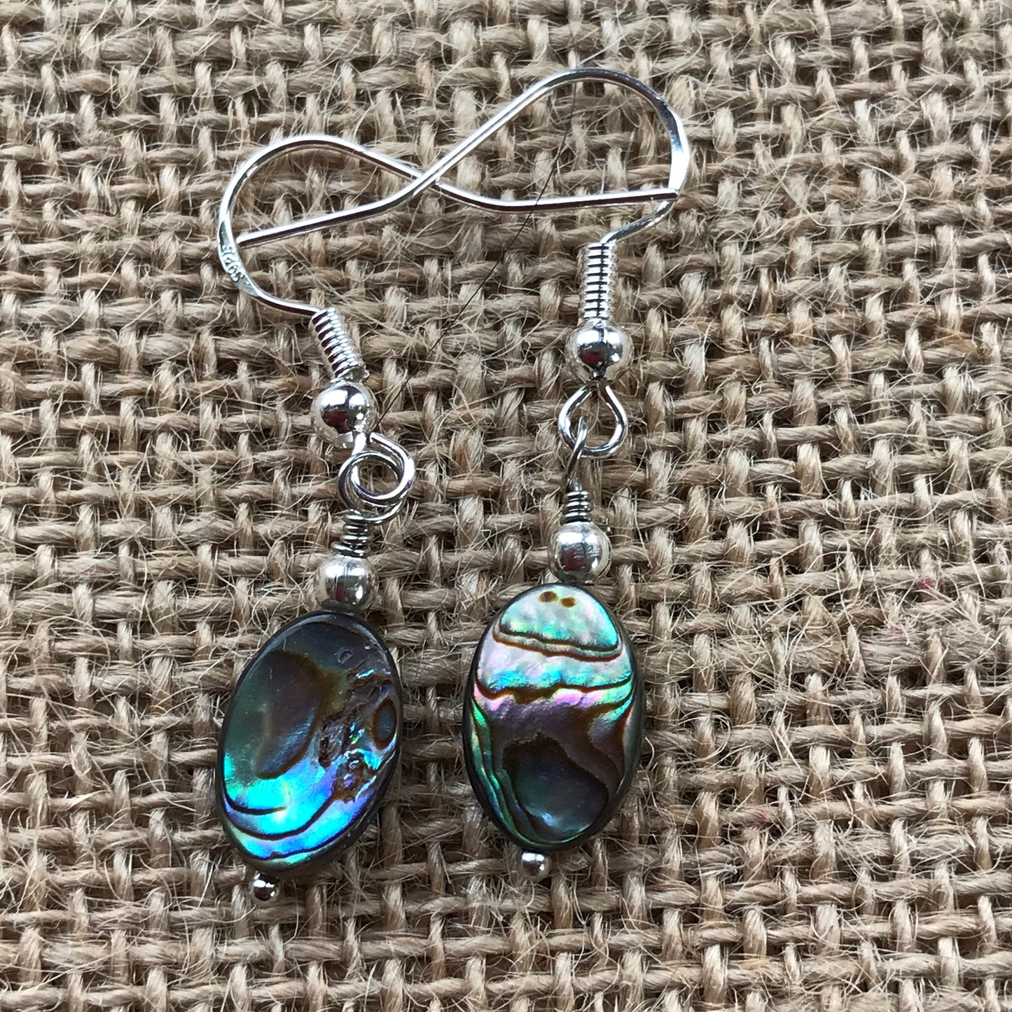 Abalone Shell sterling silver 925 Earrings