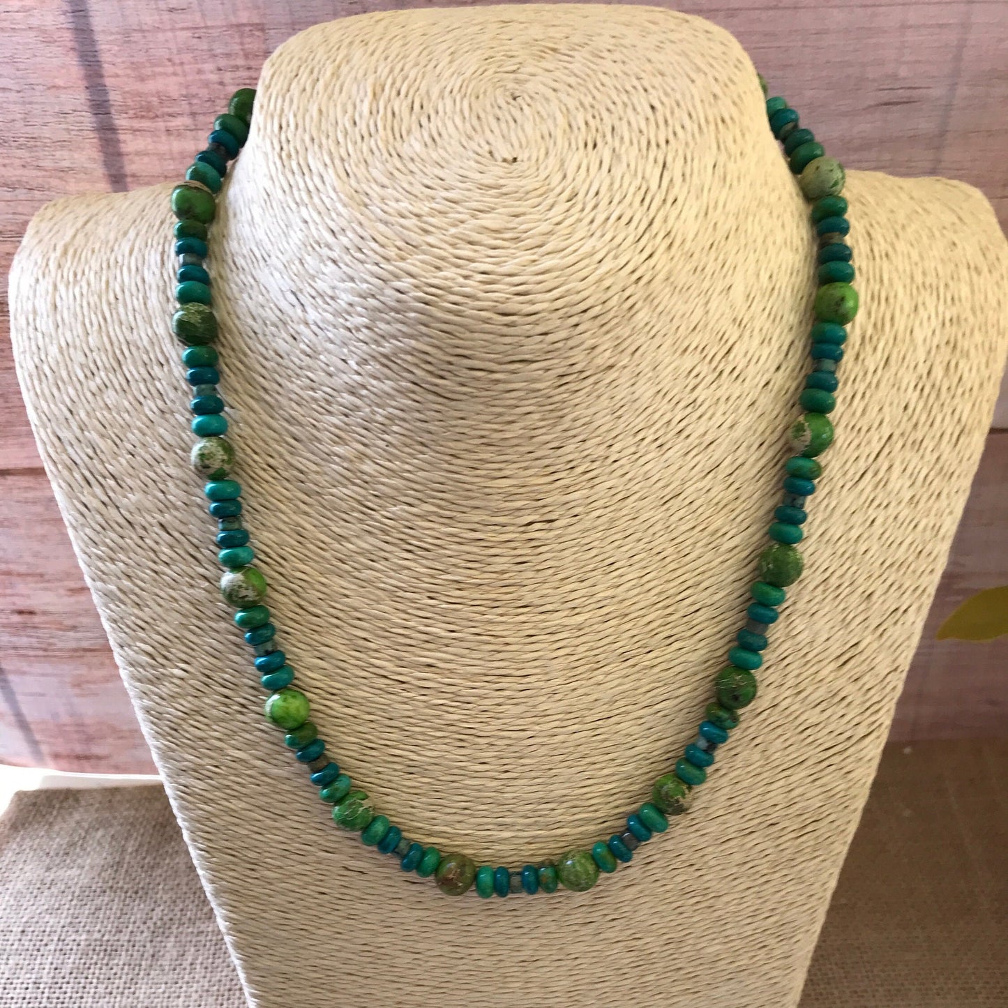 Handmade Jasper, Turquoise and African Turquoise Necklace