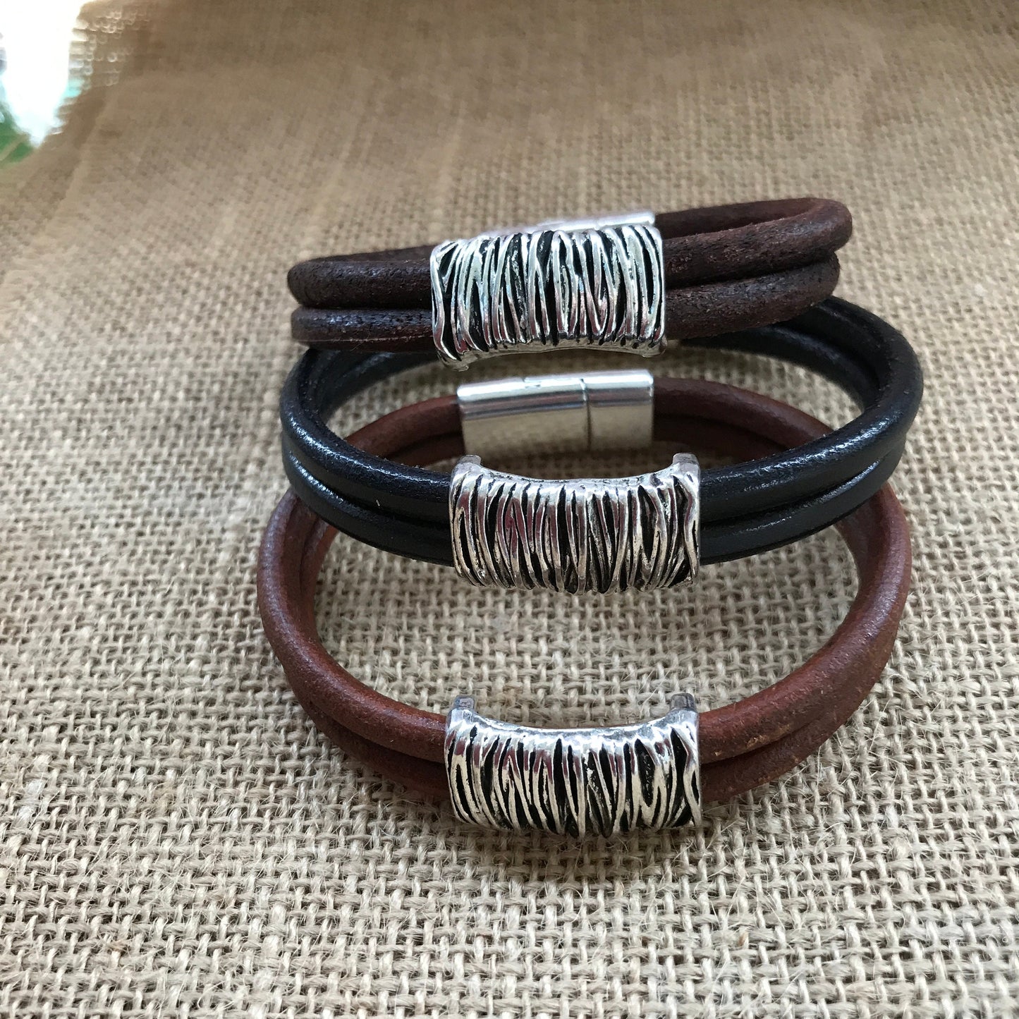 Mens Womens Leather Bracelet