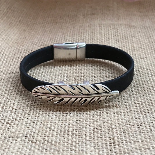 Mens Womens Feather Spanish Leather Bracelet