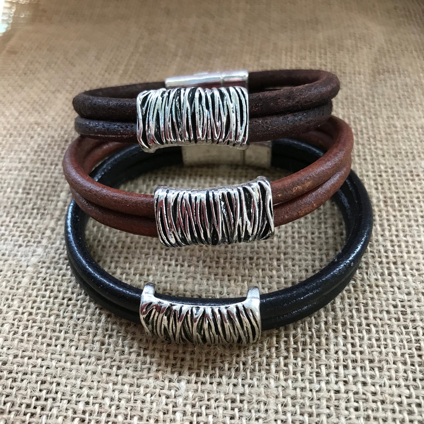 Mens Womens Leather Bracelet