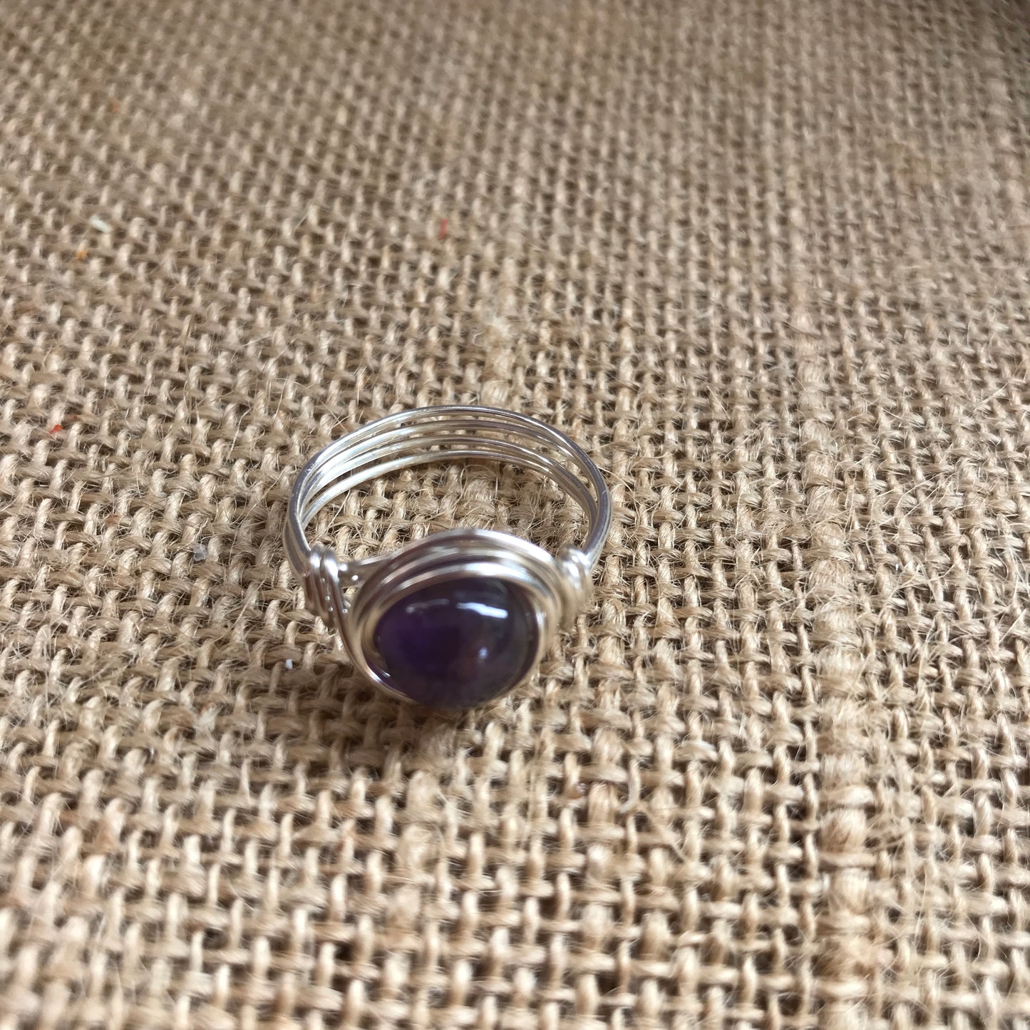 Amethyst Wire Wrapped Ring