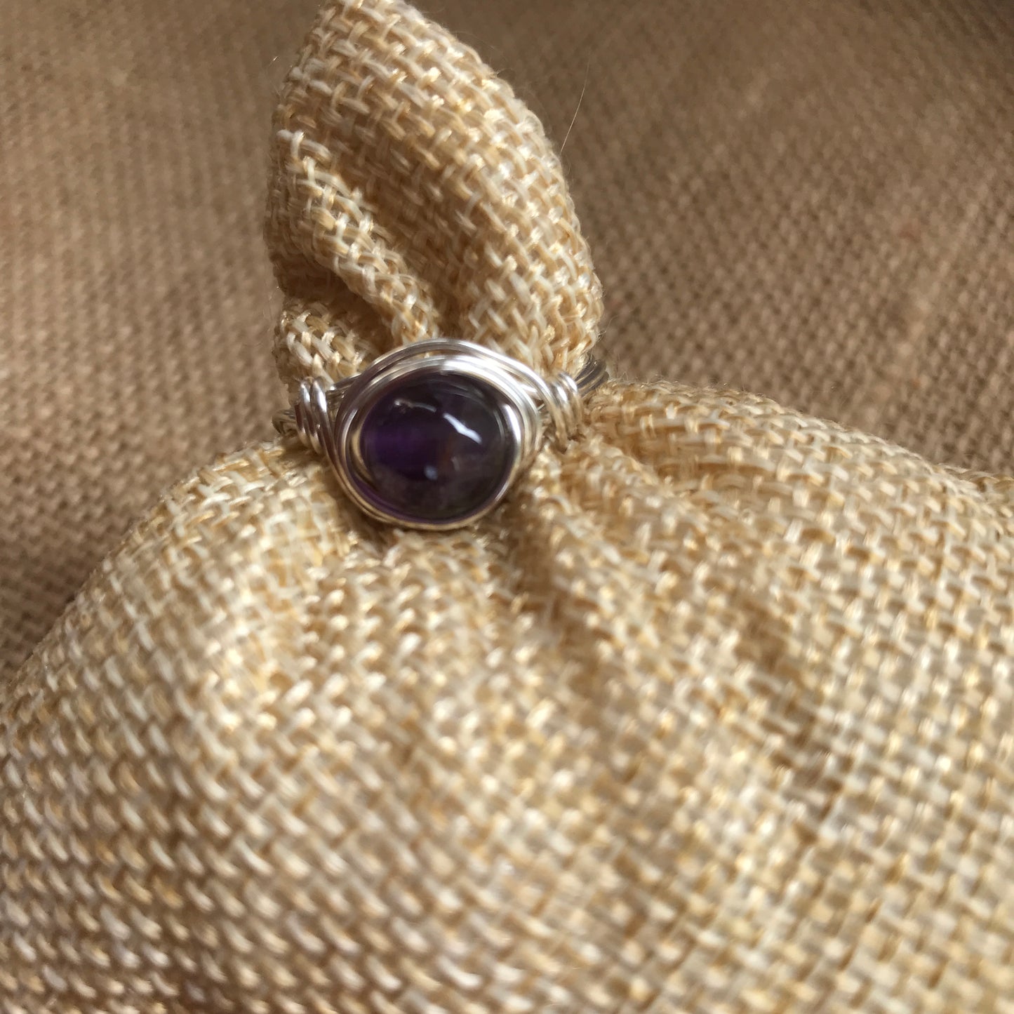 Amethyst Wire Wrapped Ring