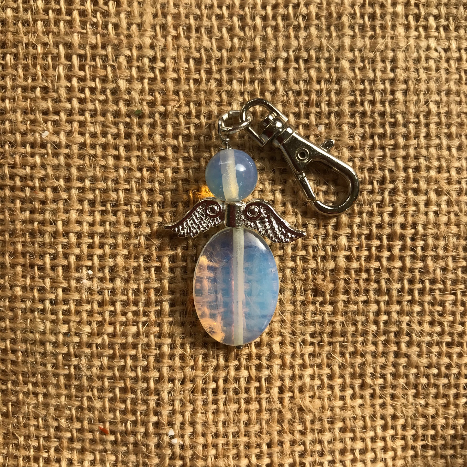 Opalite Handmade Angel Keepsake Keychain