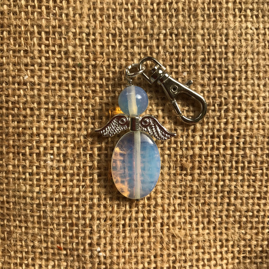 Opalite Handmade Angel Keepsake Keychain