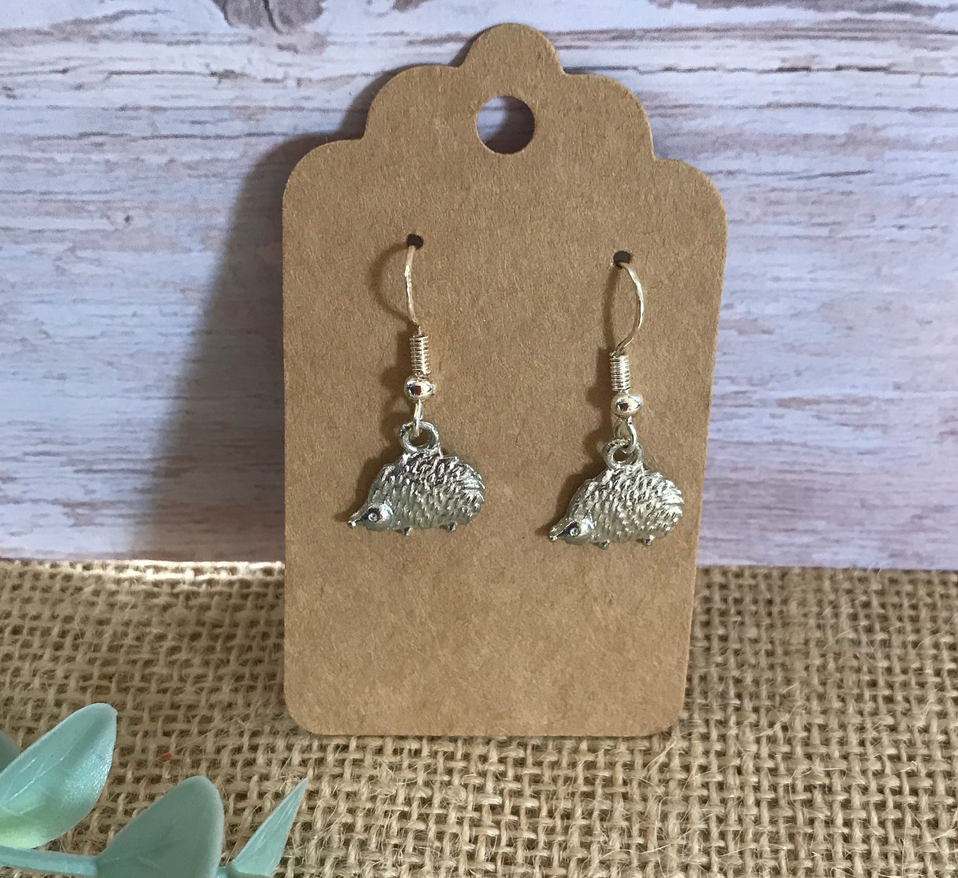 Hedgehog Silver Earrings
