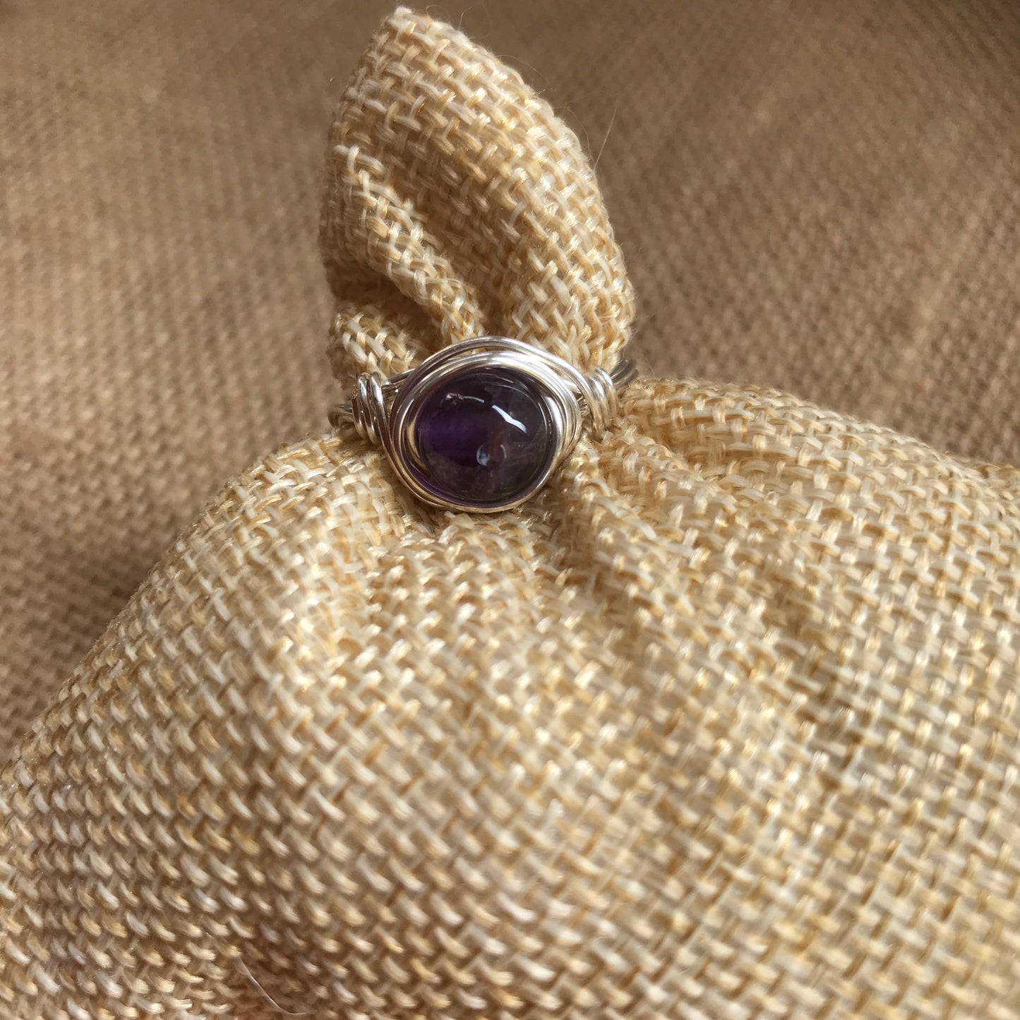 Amethyst Wire Wrapped Ring