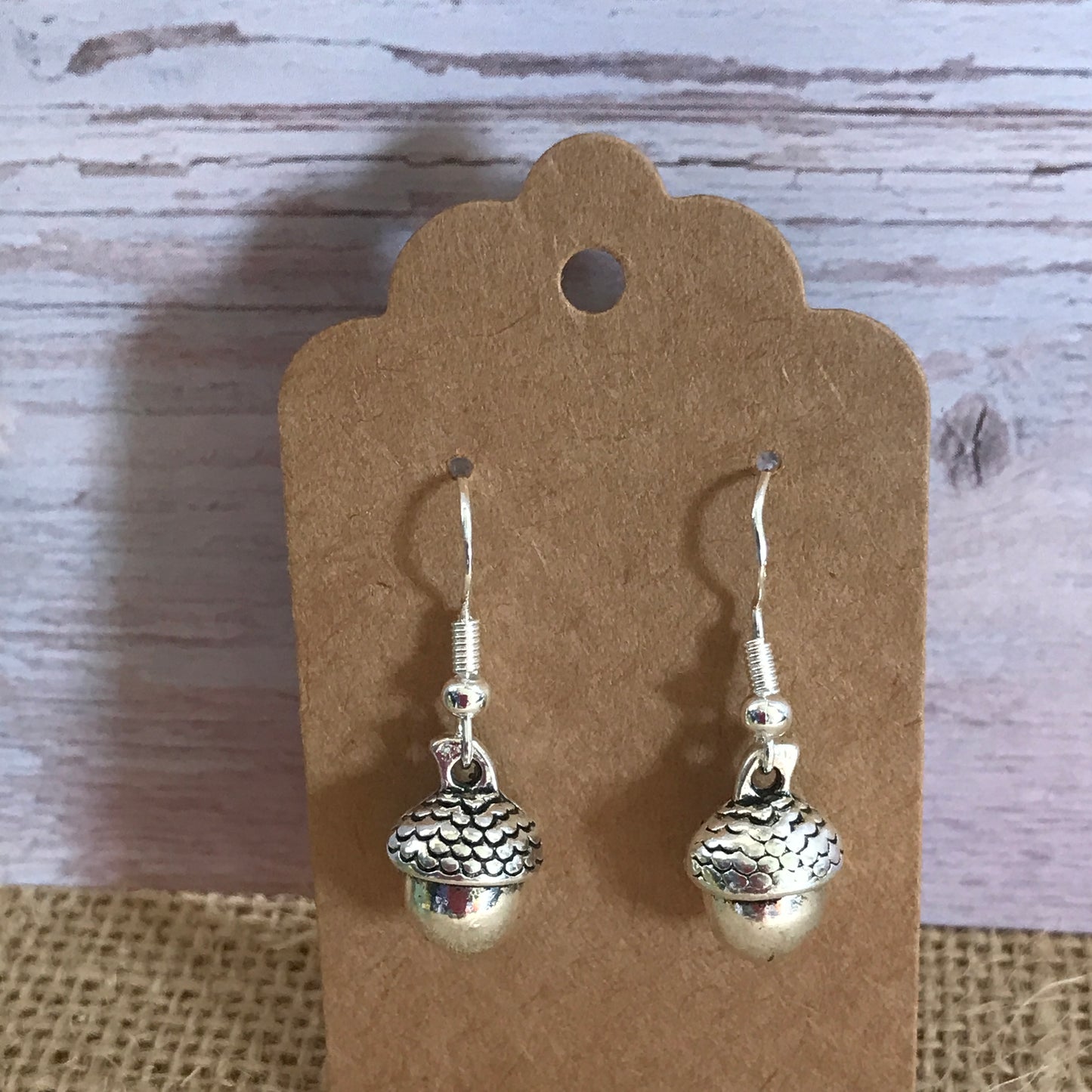 Silver Acorn Earrings