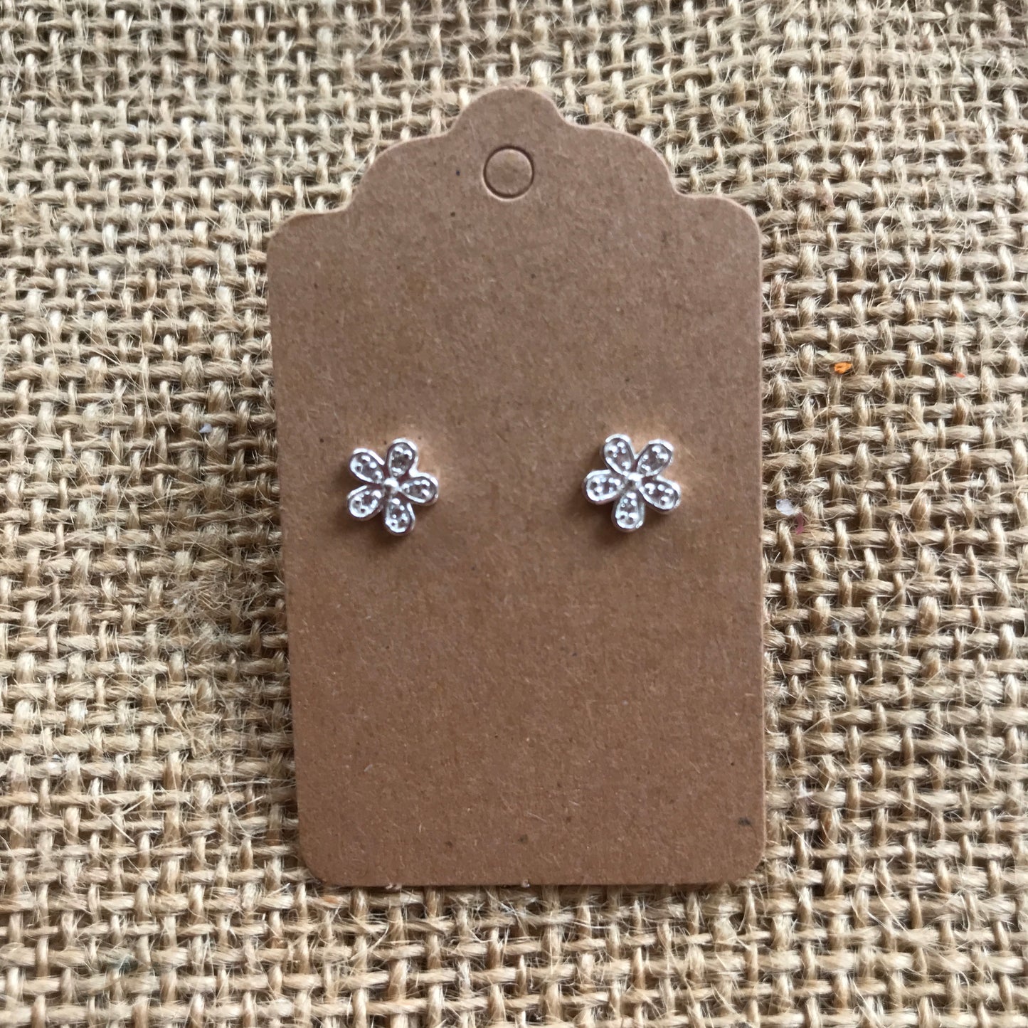 Sterling silver flower earrings