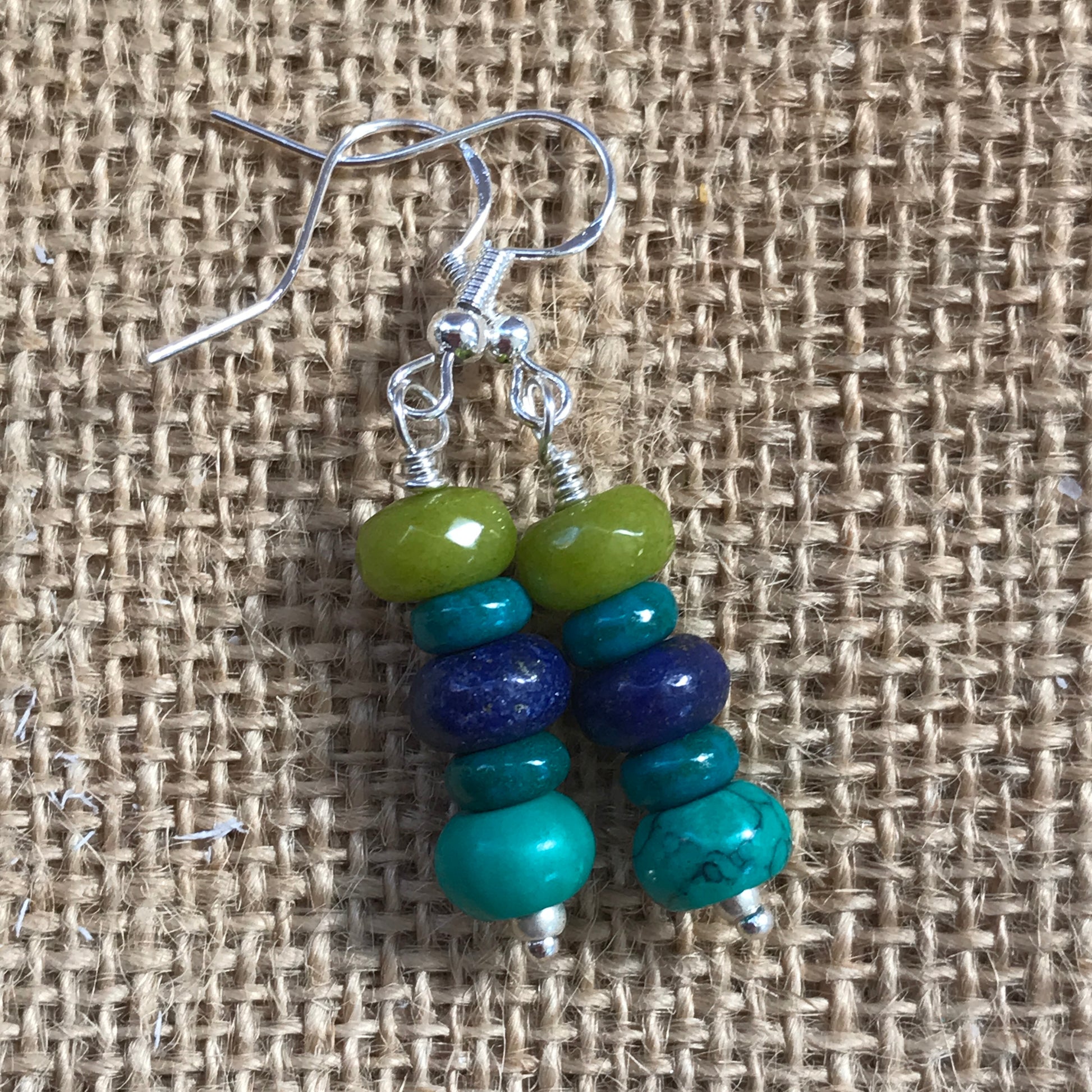 Lapis Jade & Turquoise Earrings