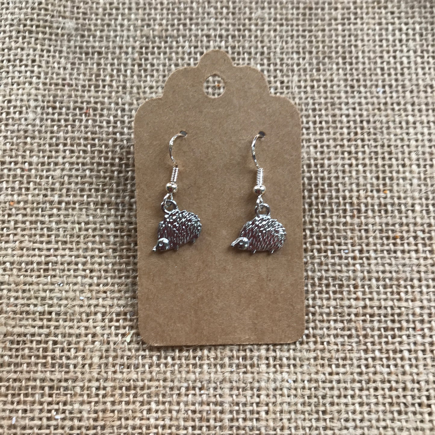 Silver Hedgehog Earrings
