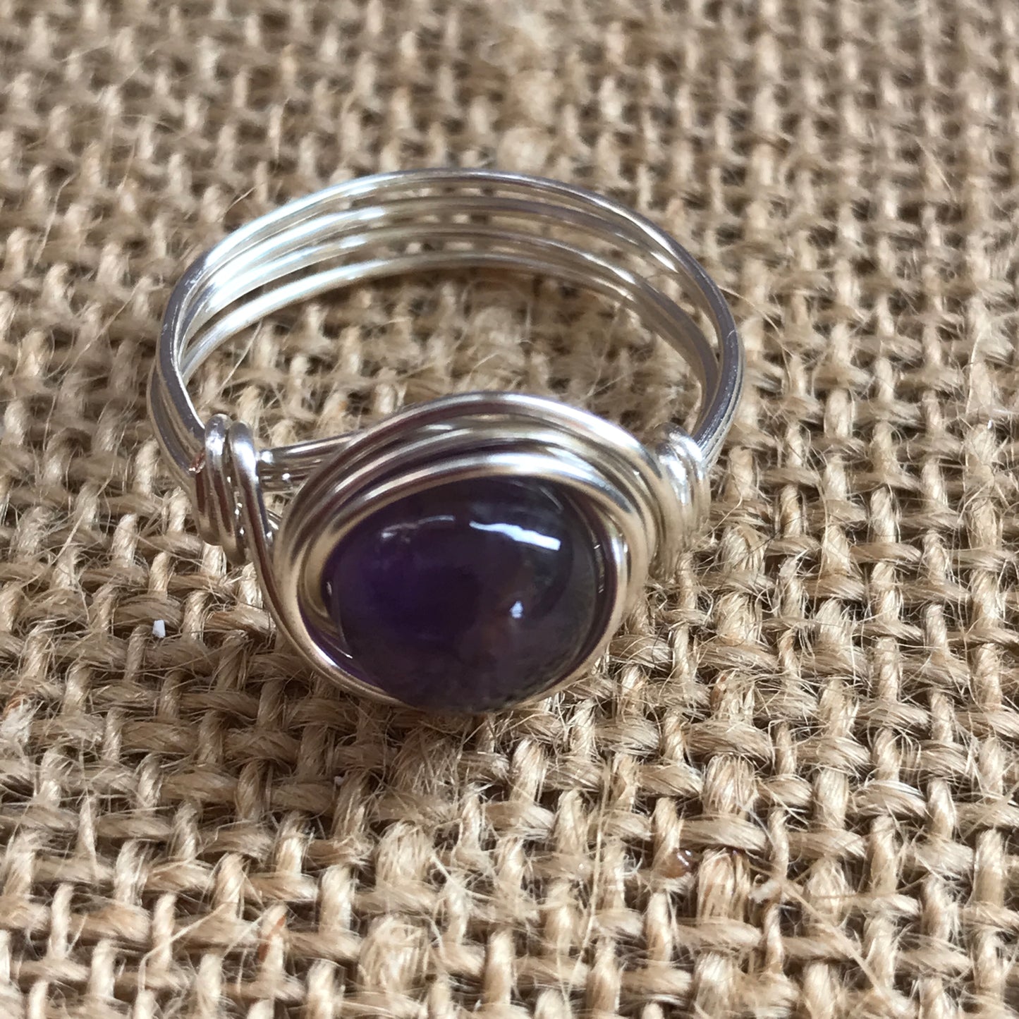 Amethyst Wire Wrapped Ring