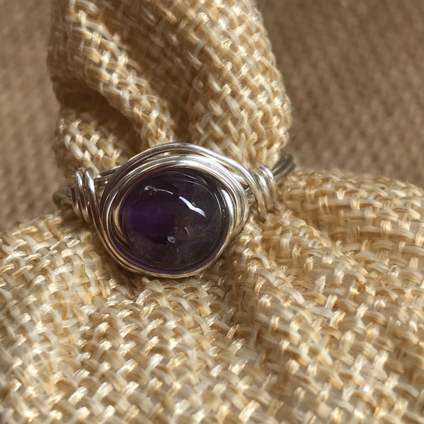 Amethyst Wire Wrapped Ring