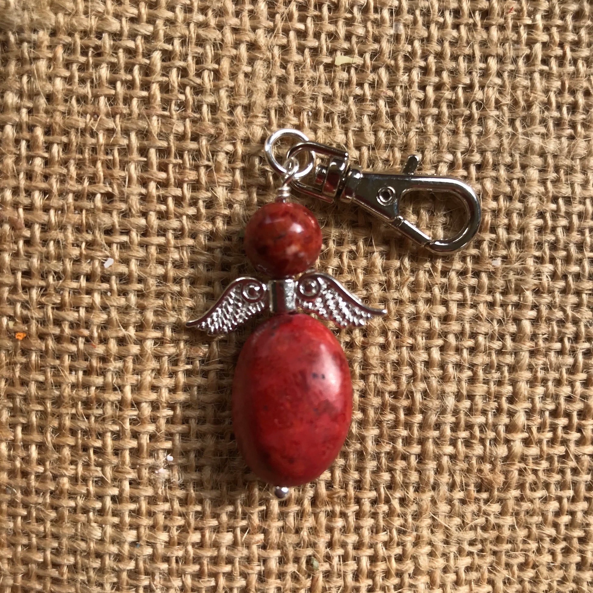 Sponge Coral Angel Pendant Keepsake Keychain