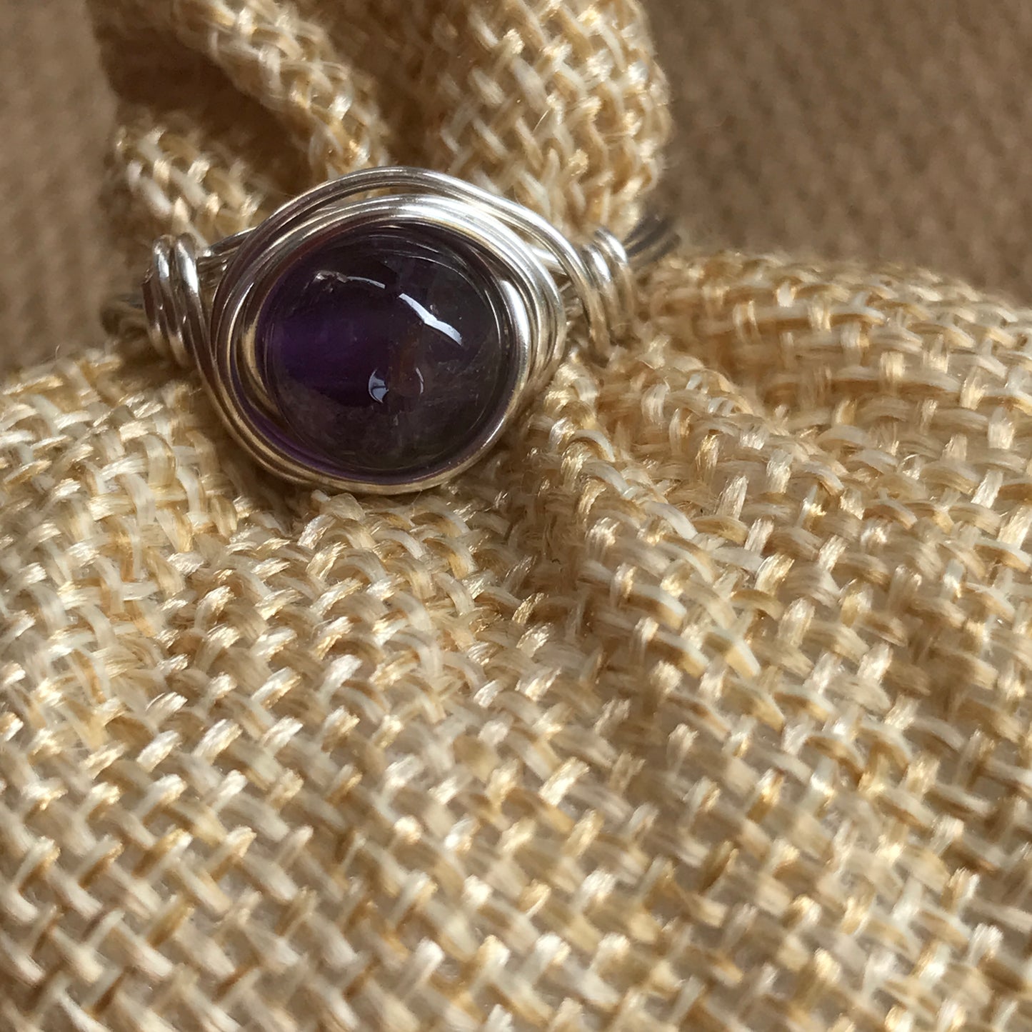 Amethyst Wire Wrapped Ring