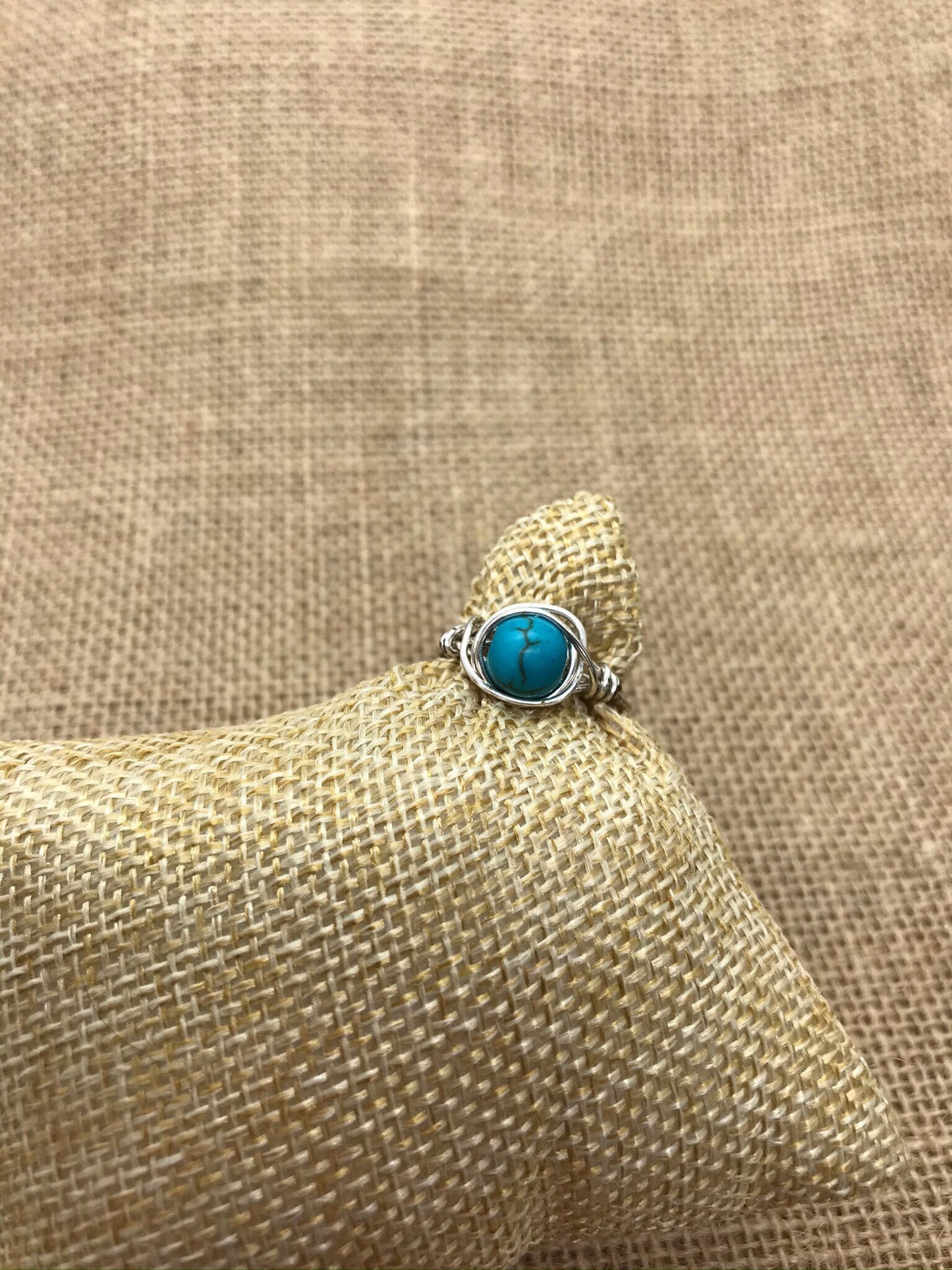 Turquoise Wire Wrapped Ring