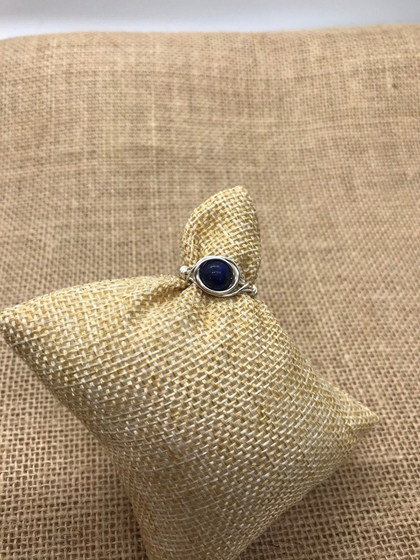 Lapis Lazuli Wire Wrapped Ring