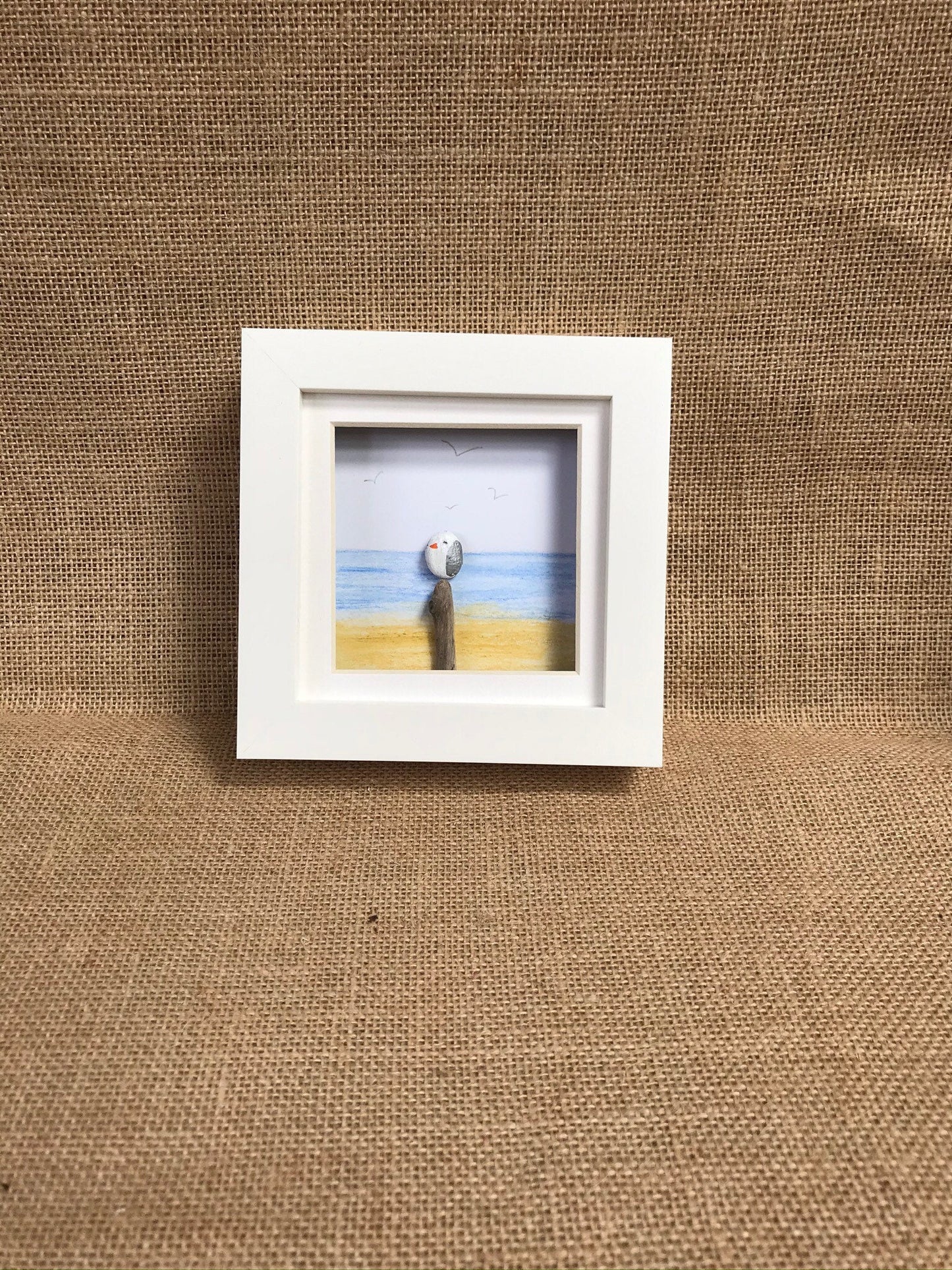 Seagull Pebble Art Picture