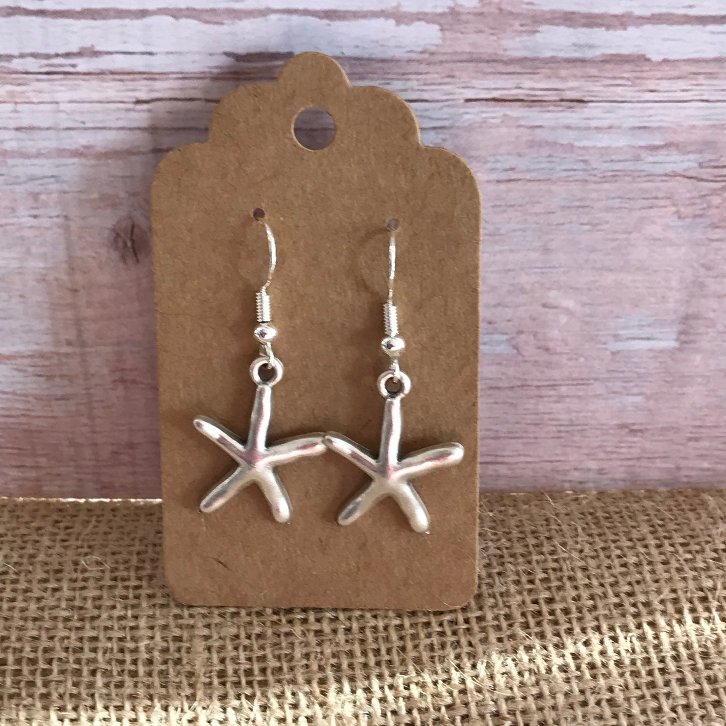 Silver Starfish Earrings