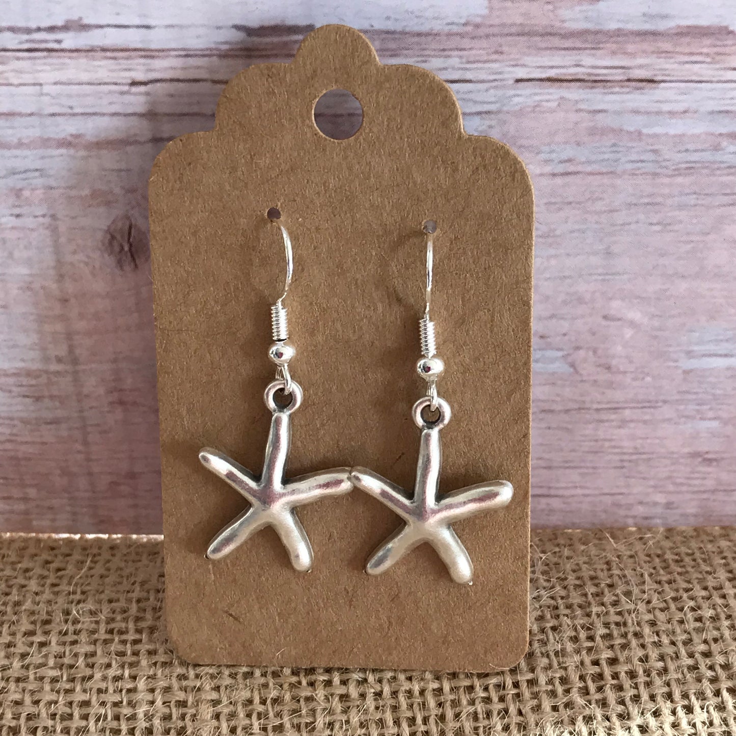 Silver Starfish Earrings