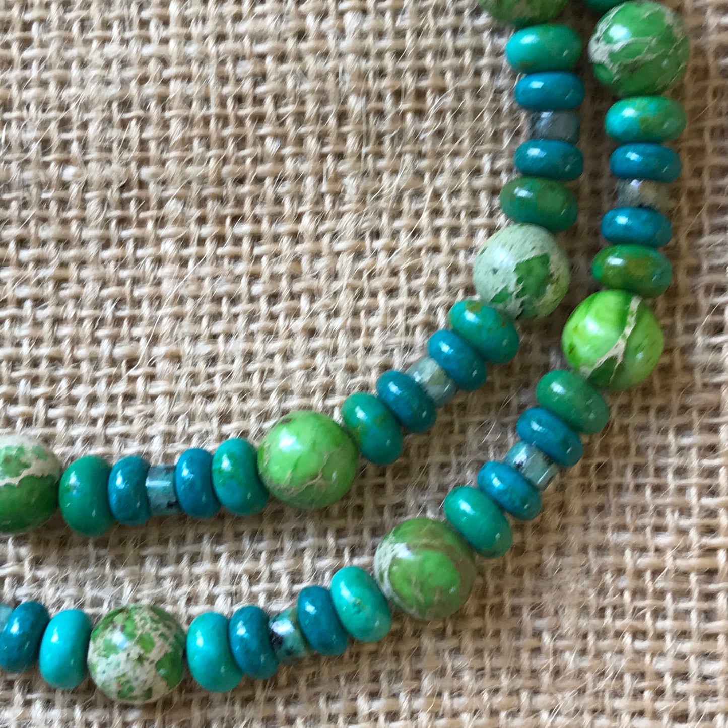 Handmade Jasper, Turquoise and African Turquoise Necklace