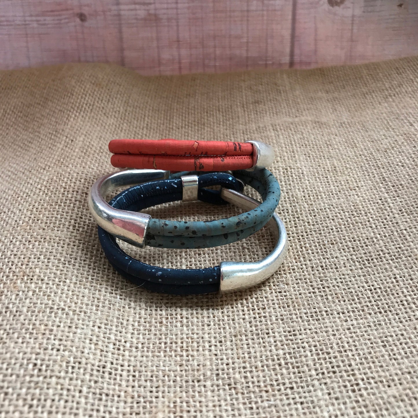 Handmade Cork Vegan  Bracelet